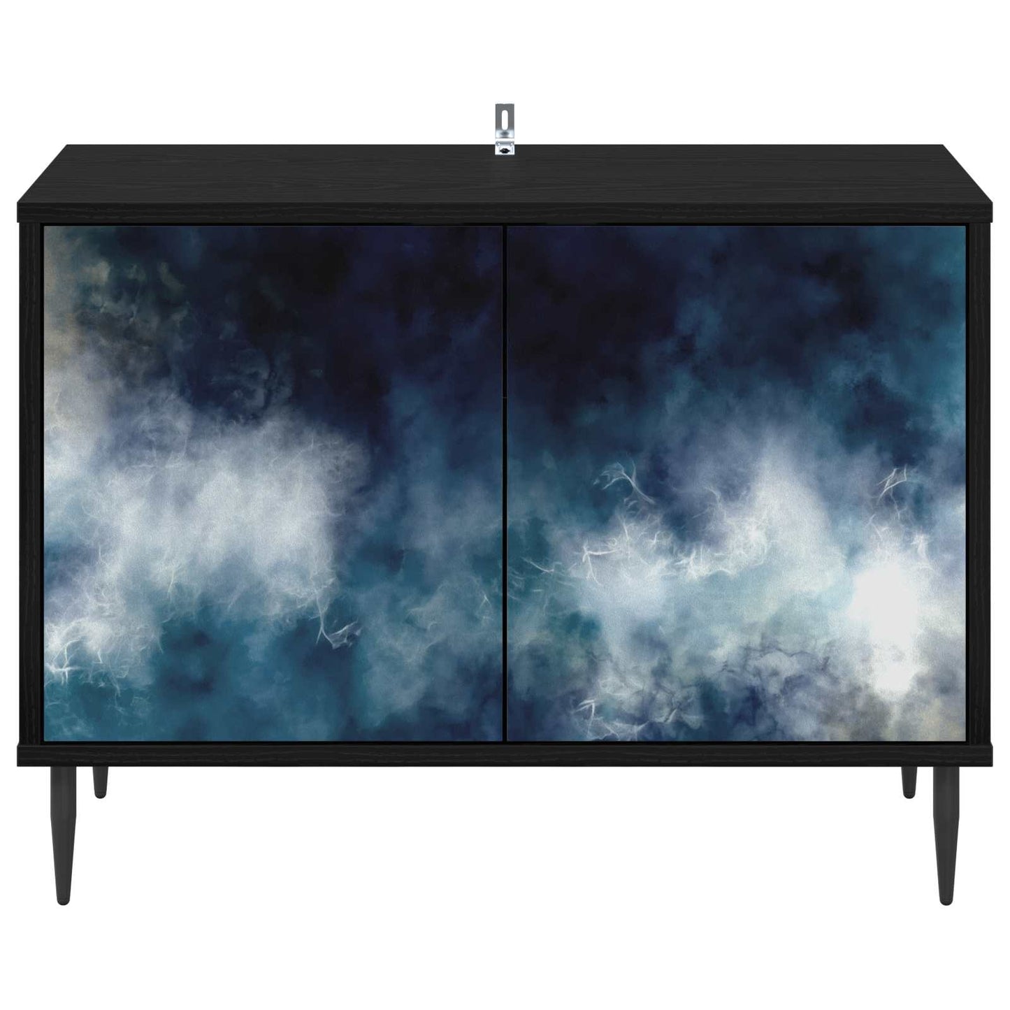 vidaXL TV Cabinet RAALTE 69 x 33 x 50.5 cm Black Oak Engineered Wood