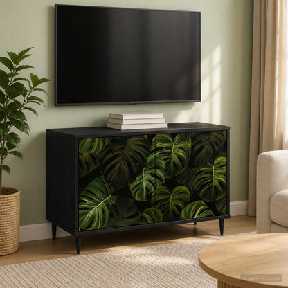vidaXL TV Cabinet ELBURG 69 x 33 x 50.5 cm Black Oak Engineered Wood