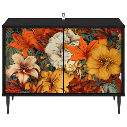 vidaXL TV Cabinet GENNEP 69 x 33 x 50.5 cm Black Oak Engineered Wood