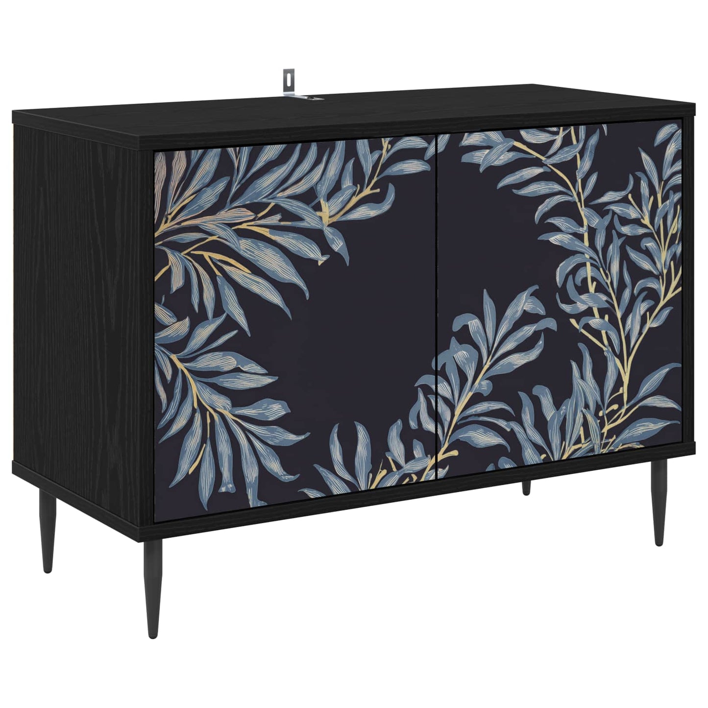 vidaXL TV Cabinet DOKKUM 69 x 33 x 50.5 cm Black Oak Engineered Wood