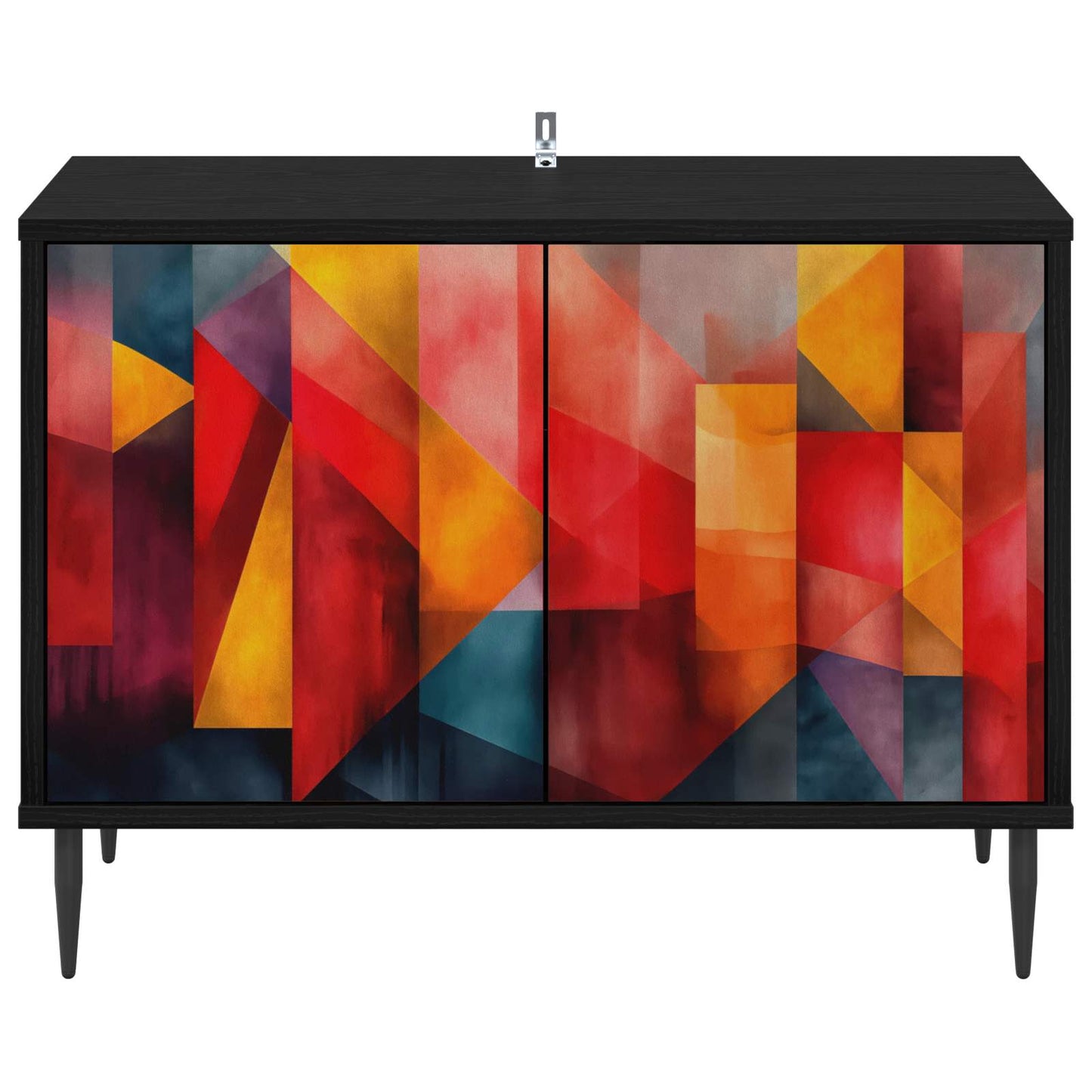 vidaXL TV Cabinet HEESCH 69 x 33 x 50.5 cm Black Oak Engineered Wood