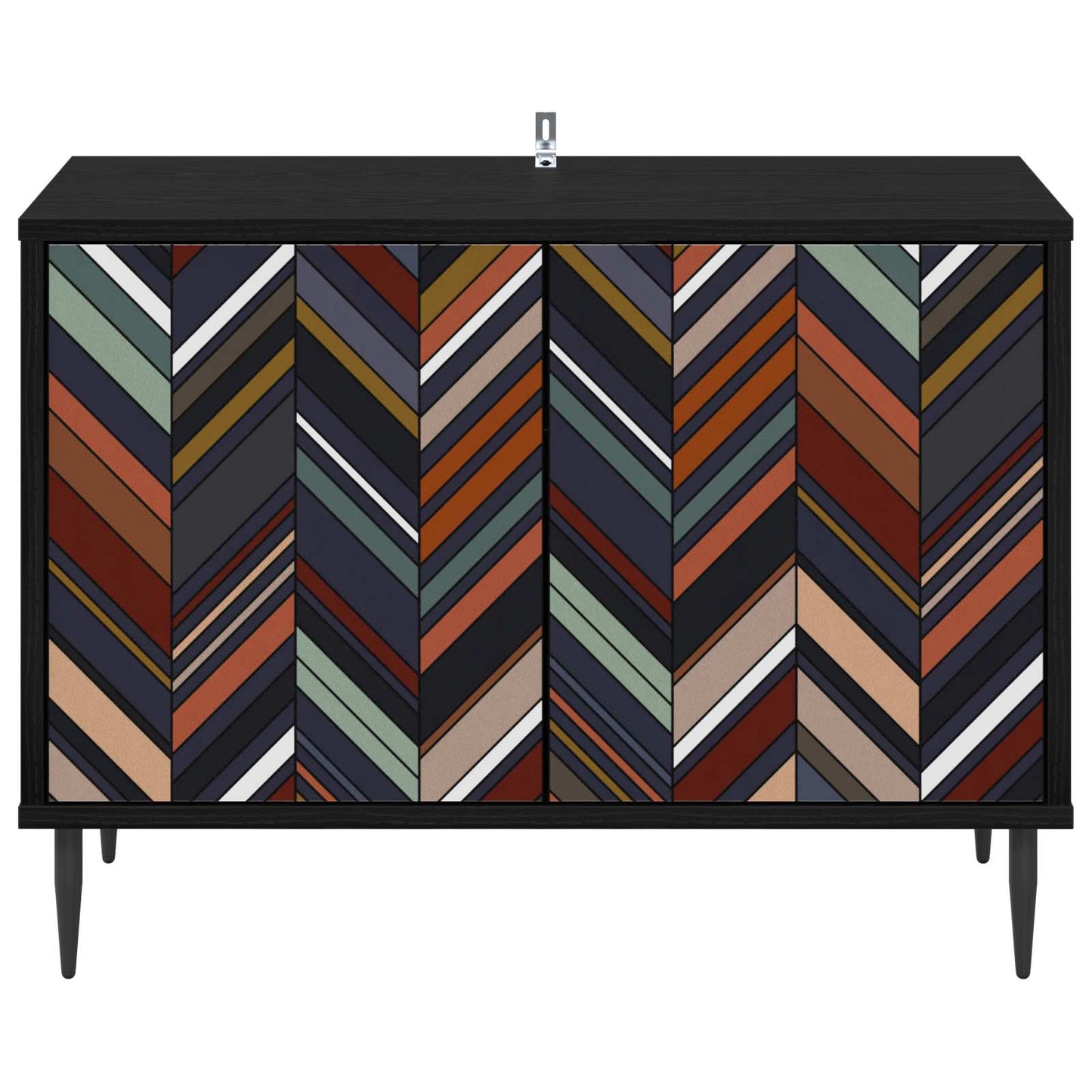 vidaXL TV Cabinet OMMEN 69 x 33 x 50.5 cm Black Oak Engineered Wood