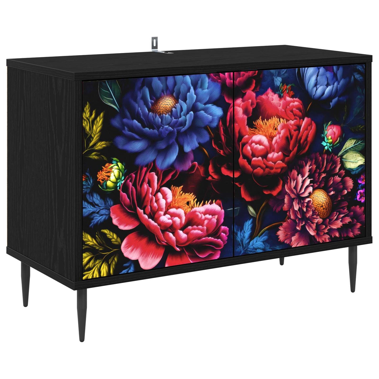 vidaXL TV Cabinet KIEL 69 x 33 x 50.5 cm Black Oak Engineered Wood