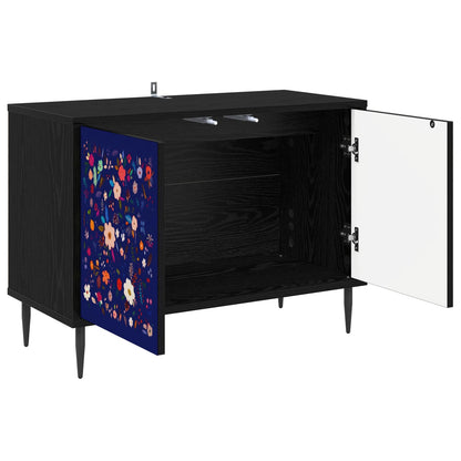 vidaXL TV Cabinet MAINZ 69 x 33 x 50.5 cm Black Oak Engineered Wood