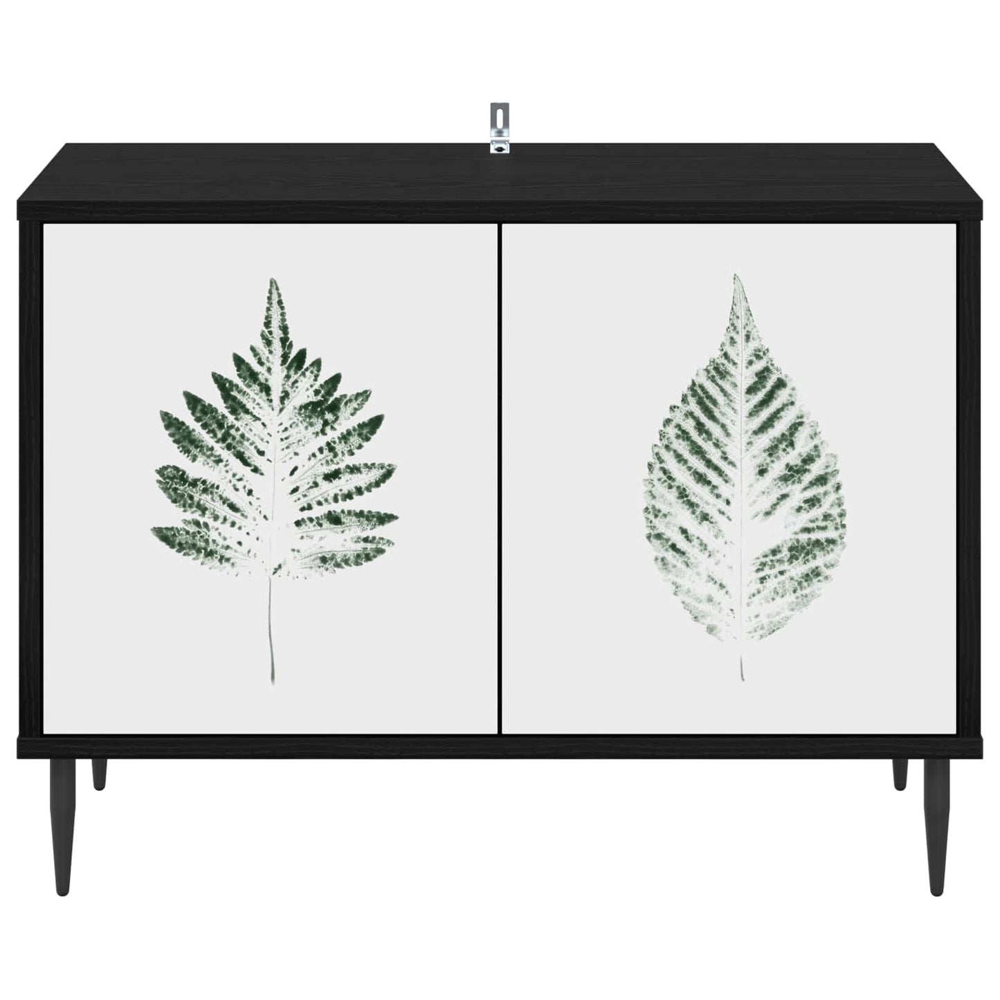 vidaXL TV Cabinet HANAU 69 x 33 x 50.5 cm Black Oak Engineered Wood