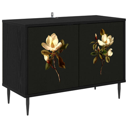 vidaXL TV Cabinet BREMEN 69 x 33 x 50.5 cm Black Oak Engineered Wood