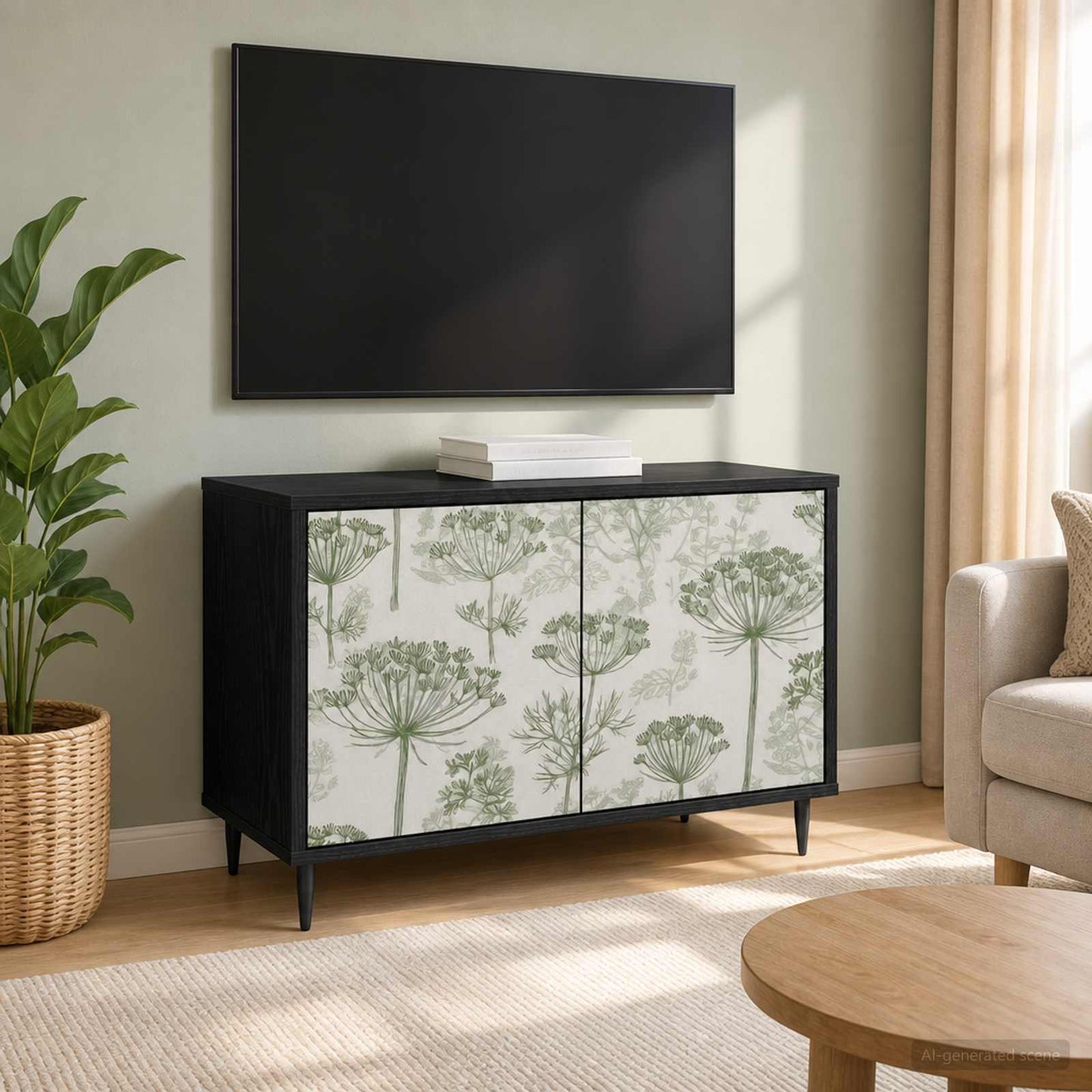 vidaXL TV Cabinet GOTHA 69 x 33 x 50.5 cm Black Oak Engineered Wood
