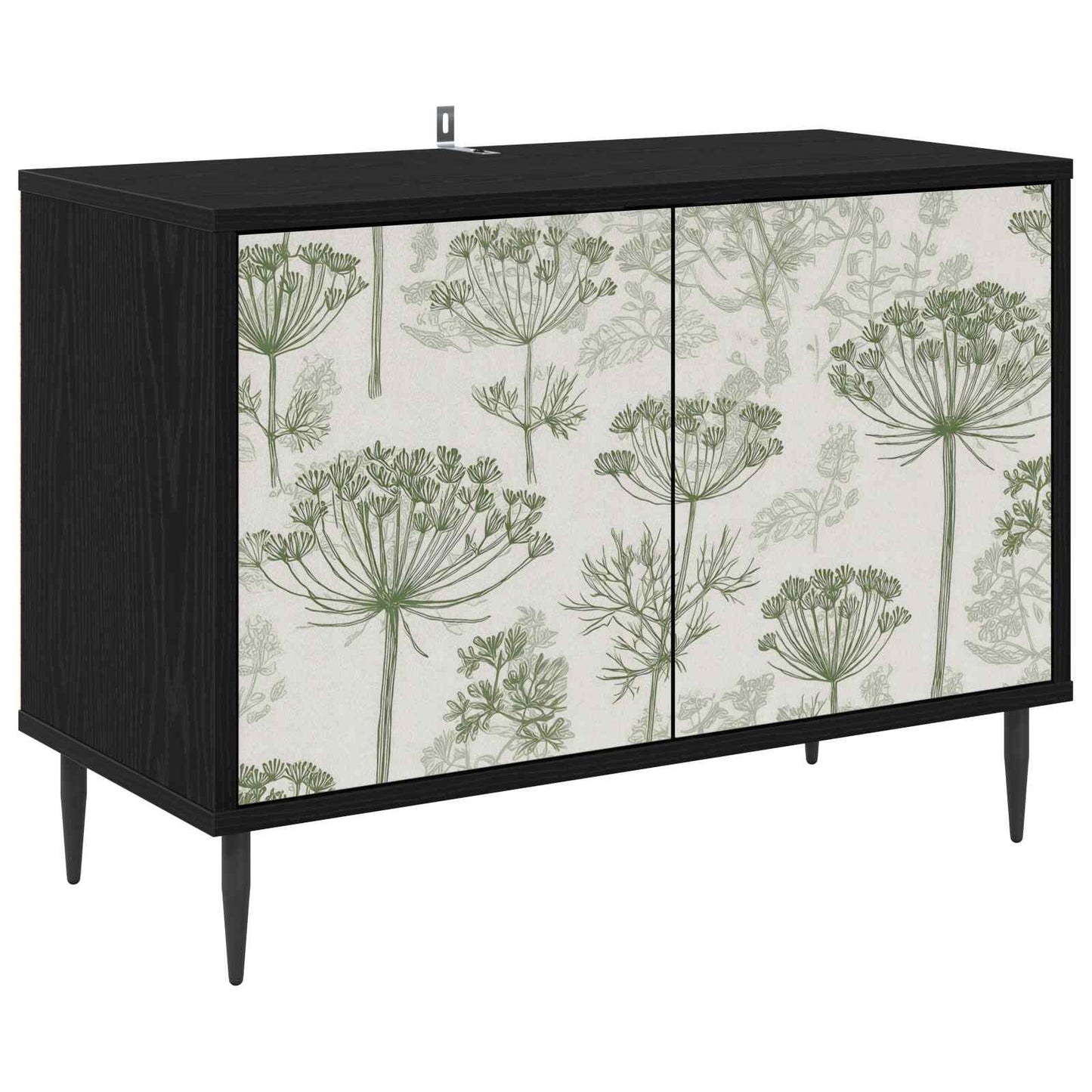 vidaXL TV Cabinet GOTHA 69 x 33 x 50.5 cm Black Oak Engineered Wood