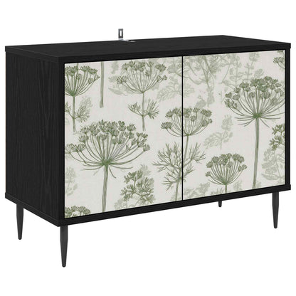 vidaXL TV Cabinet GOTHA 69 x 33 x 50.5 cm Black Oak Engineered Wood