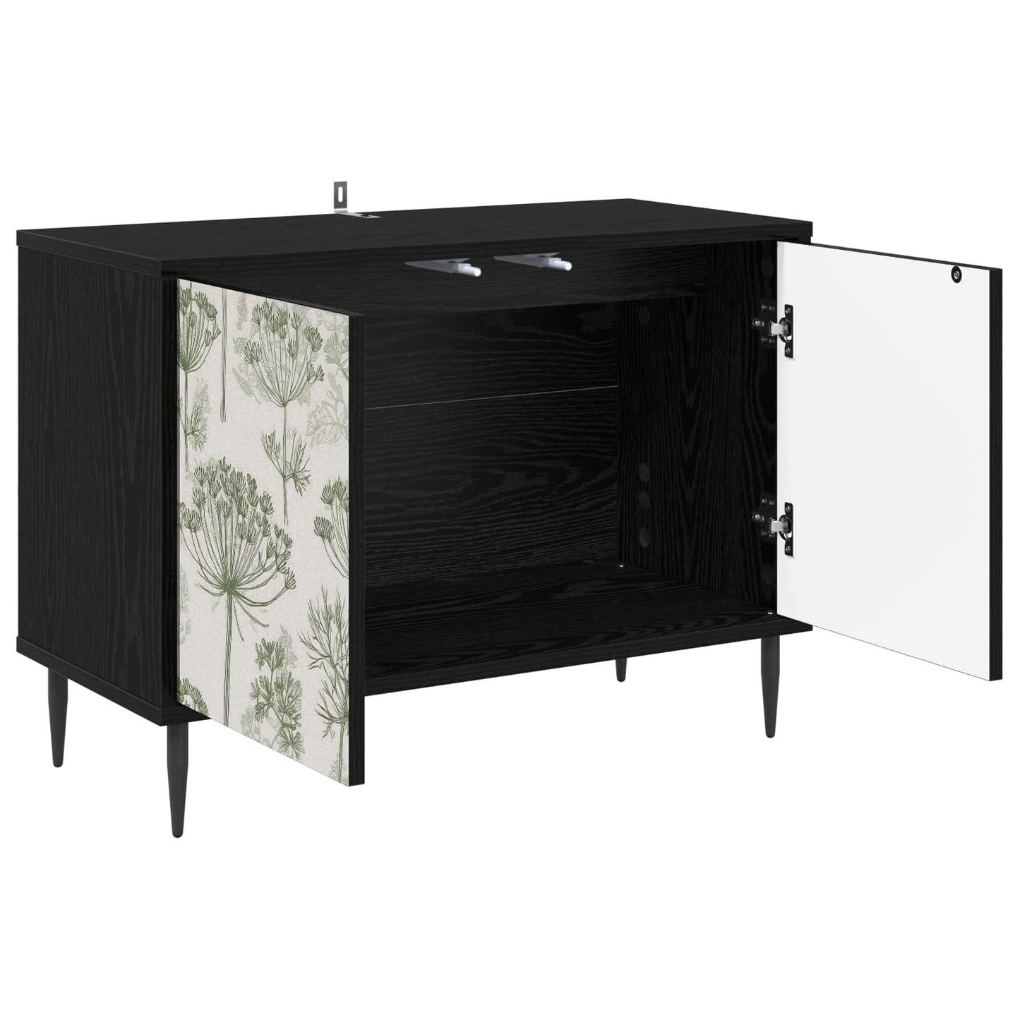 vidaXL TV Cabinet GOTHA 69 x 33 x 50.5 cm Black Oak Engineered Wood