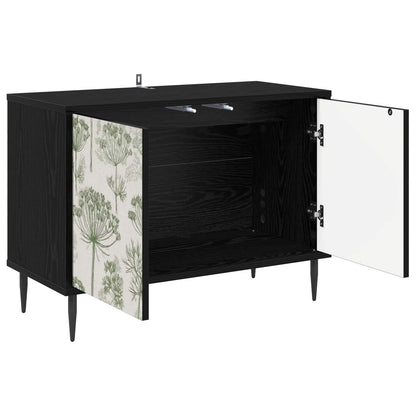 vidaXL TV Cabinet GOTHA 69 x 33 x 50.5 cm Black Oak Engineered Wood