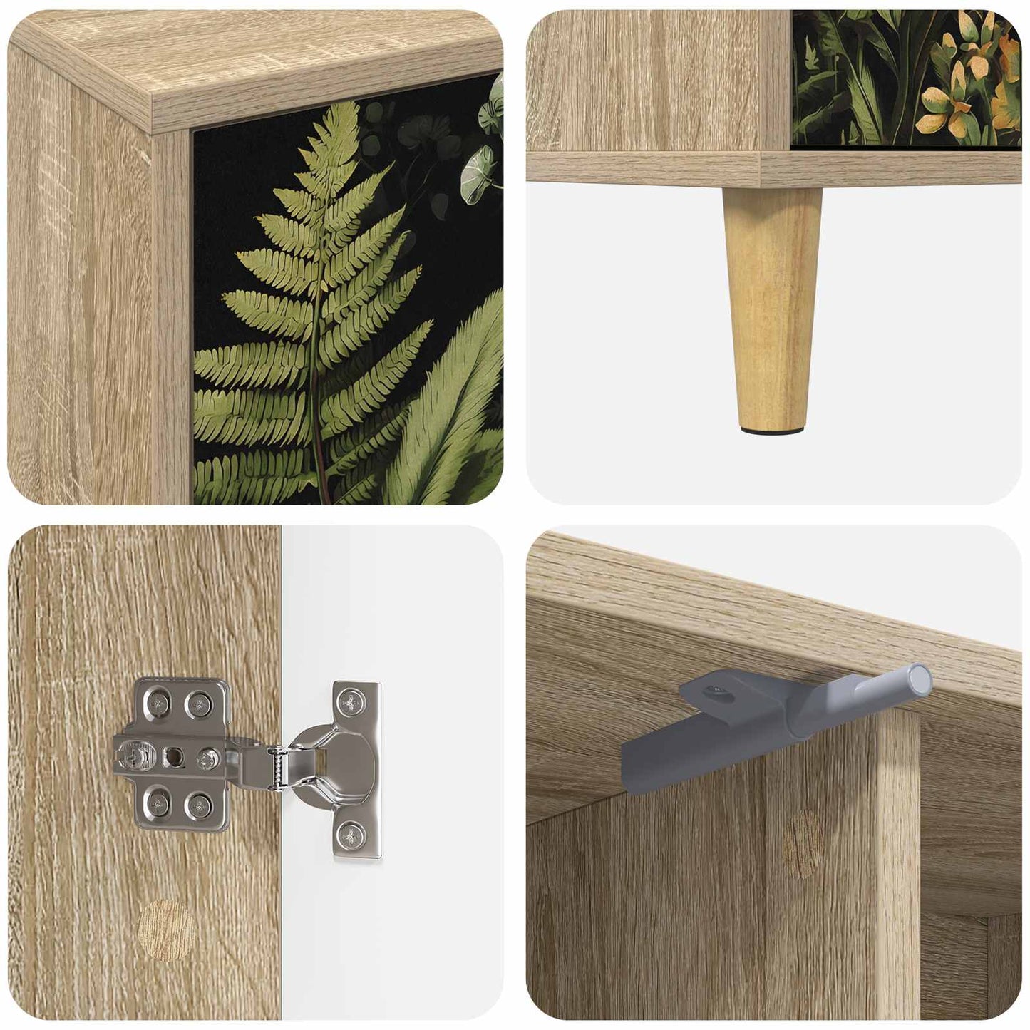 vidaXL TV Cabinet RHENEN 102 x 33 x 50 cm Sonoma Engineered Wood