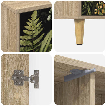 vidaXL TV Cabinet RHENEN 102 x 33 x 50 cm Sonoma Engineered Wood