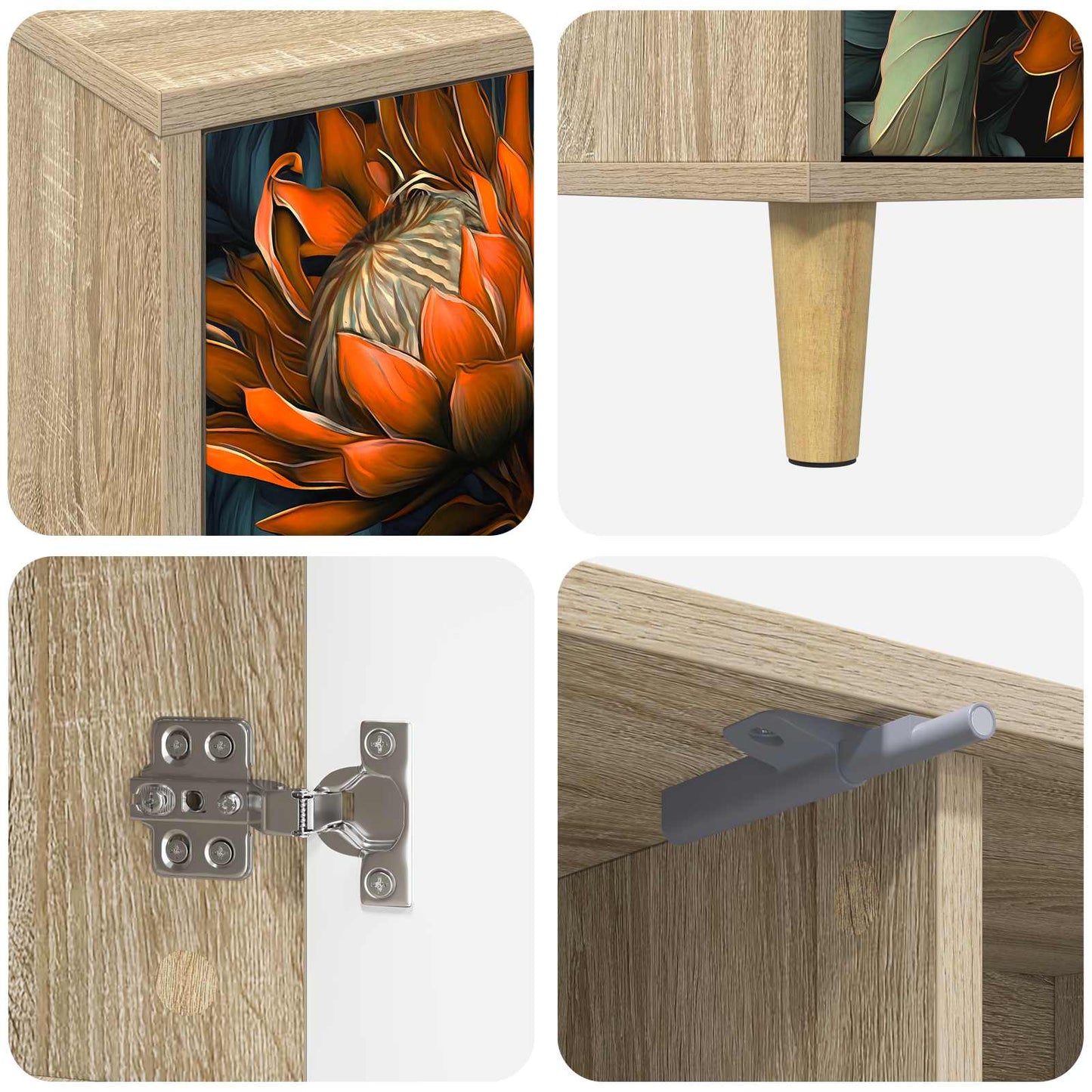 vidaXL TV Cabinet LOCHEM 102 x 33 x 50 cm Sonoma Engineered Wood
