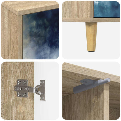 vidaXL TV Cabinet RAALTE 102 x 33 x 50 cm Sonoma Engineered Wood