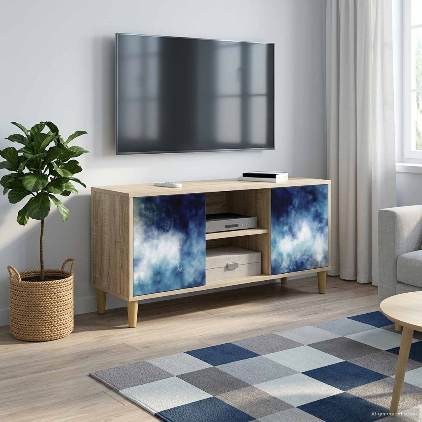 vidaXL TV Cabinet RAALTE 102 x 33 x 50 cm Sonoma Engineered Wood