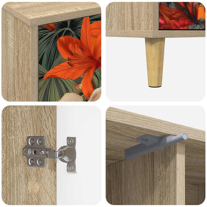 vidaXL TV Cabinet GENNEP 102 x 33 x 50 cm Sonoma Engineered Wood