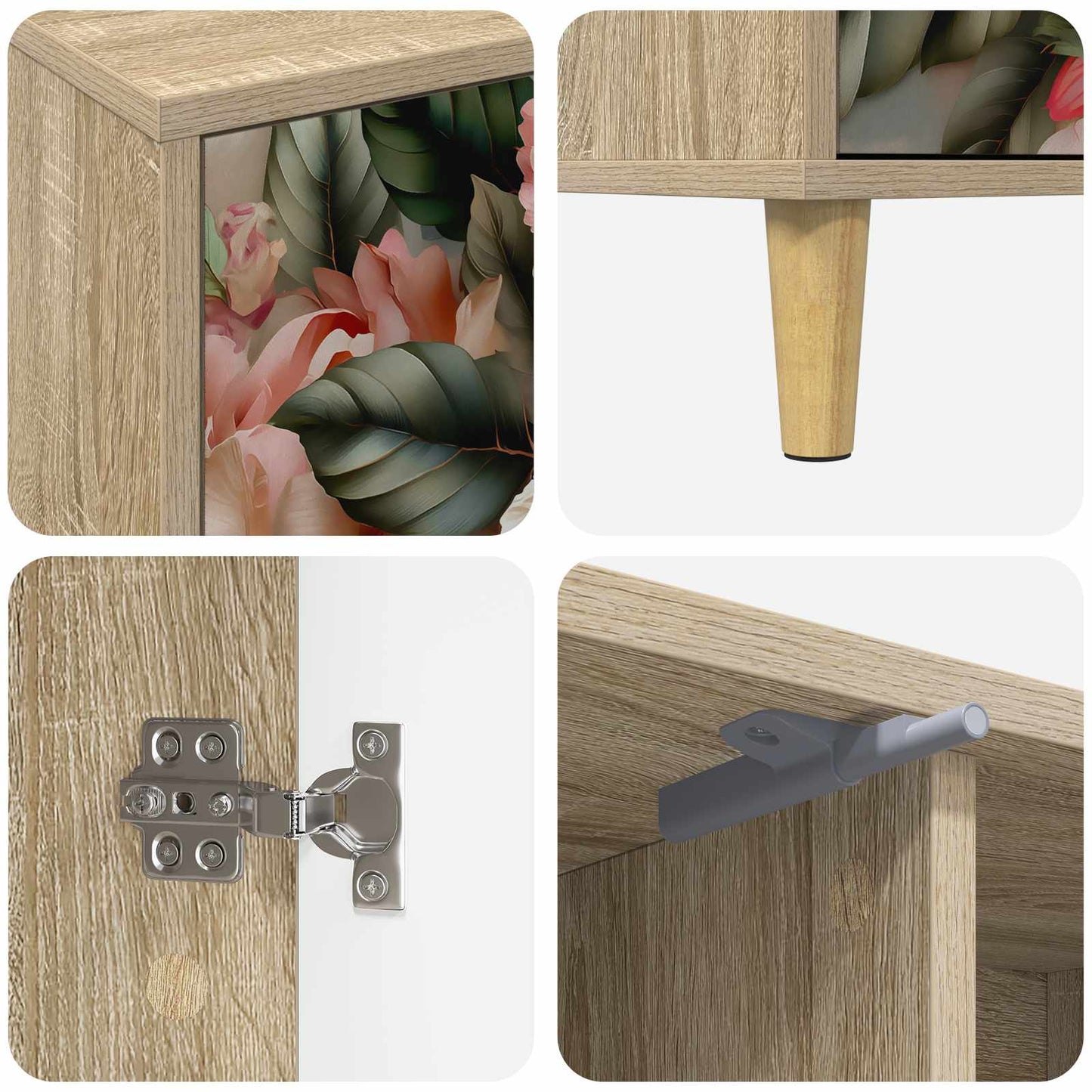 vidaXL TV Cabinet BORNE 102 x 33 x 50 cm Sonoma Engineered Wood