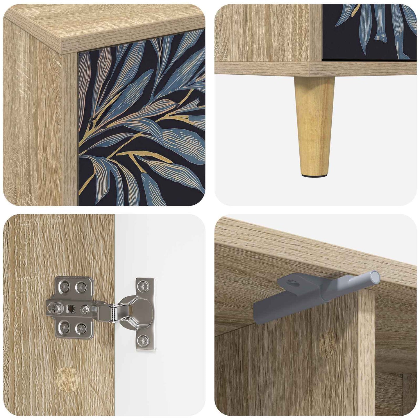 vidaXL TV Cabinet DOKKUM 102 x 33 x 50 cm Sonoma Engineered Wood