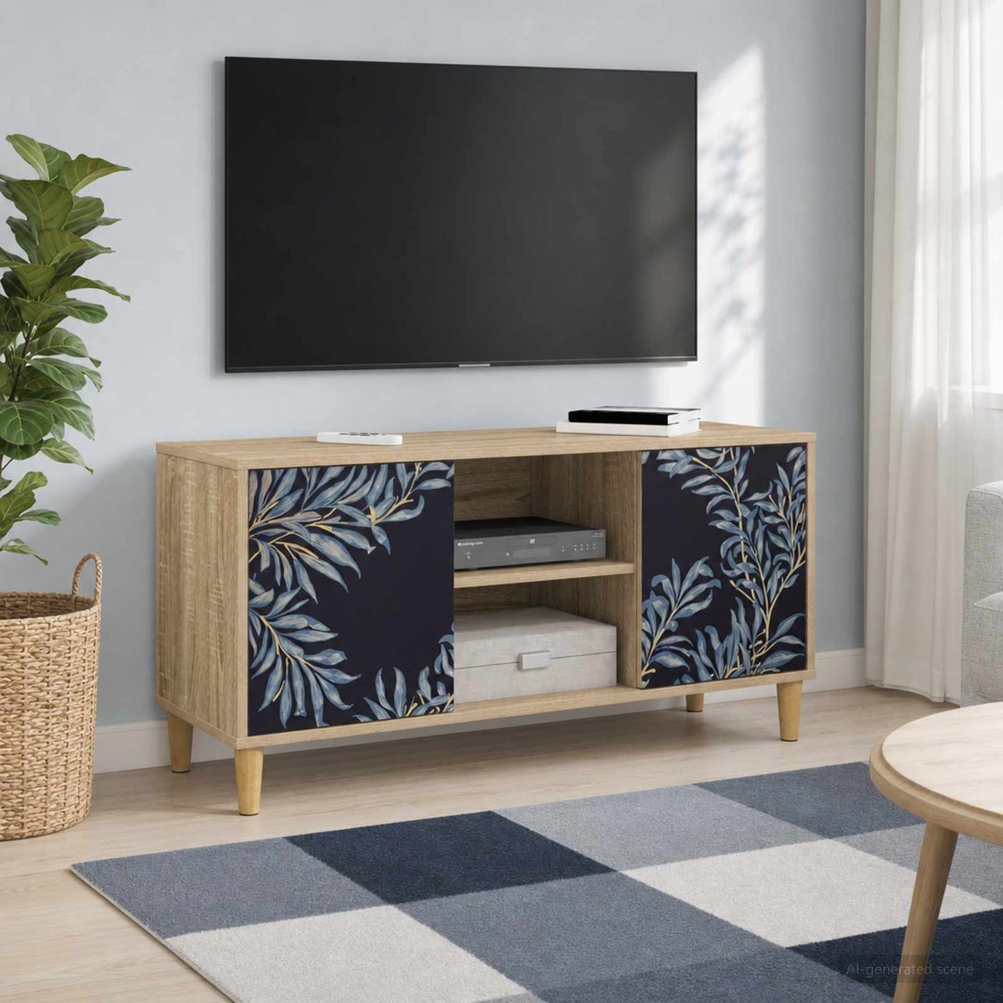vidaXL TV Cabinet DOKKUM 102 x 33 x 50 cm Sonoma Engineered Wood