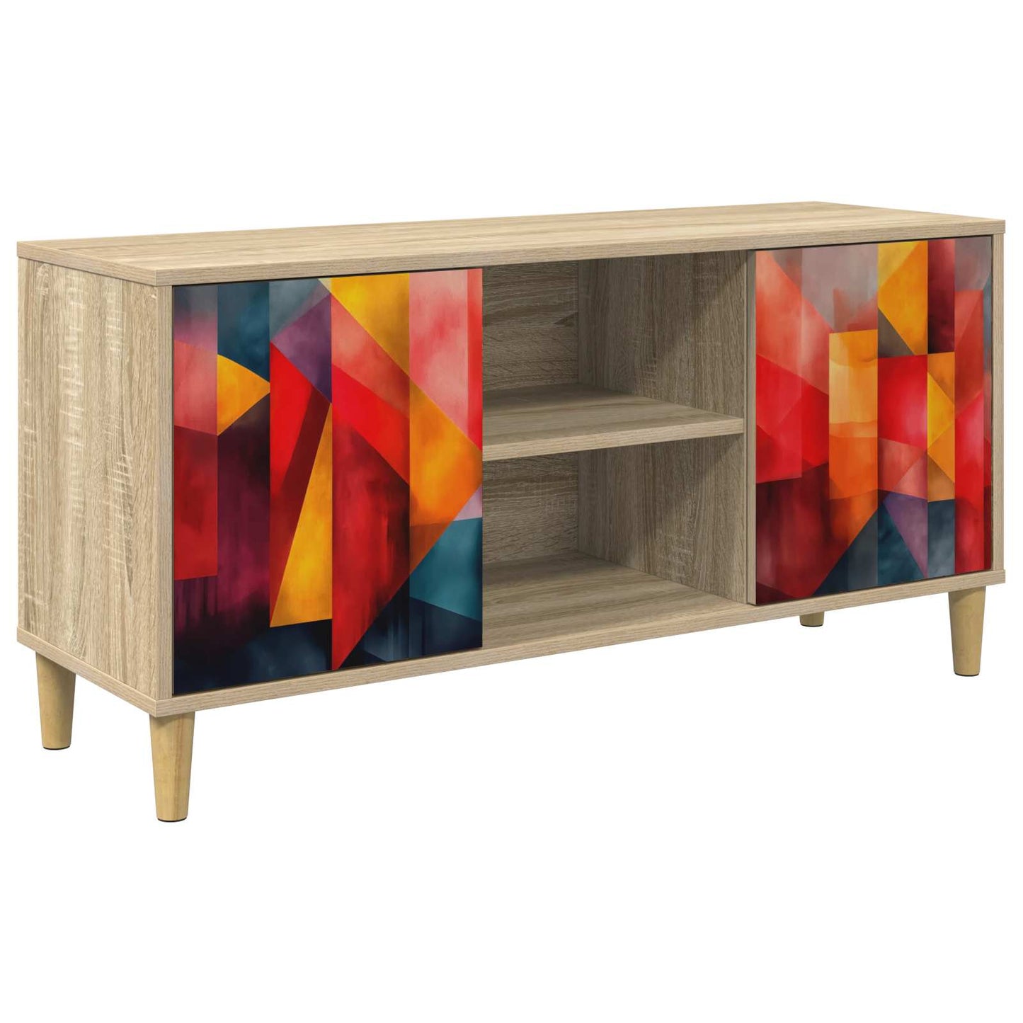 vidaXL TV Cabinet HEESCH 102 x 33 x 50 cm Sonoma Engineered Wood