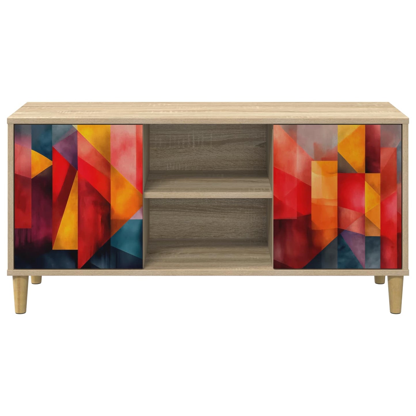 vidaXL TV Cabinet HEESCH 102 x 33 x 50 cm Sonoma Engineered Wood