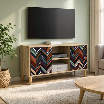 vidaXL TV Cabinet OMMEN 102 x 33 x 50 cm Sonoma Engineered Wood