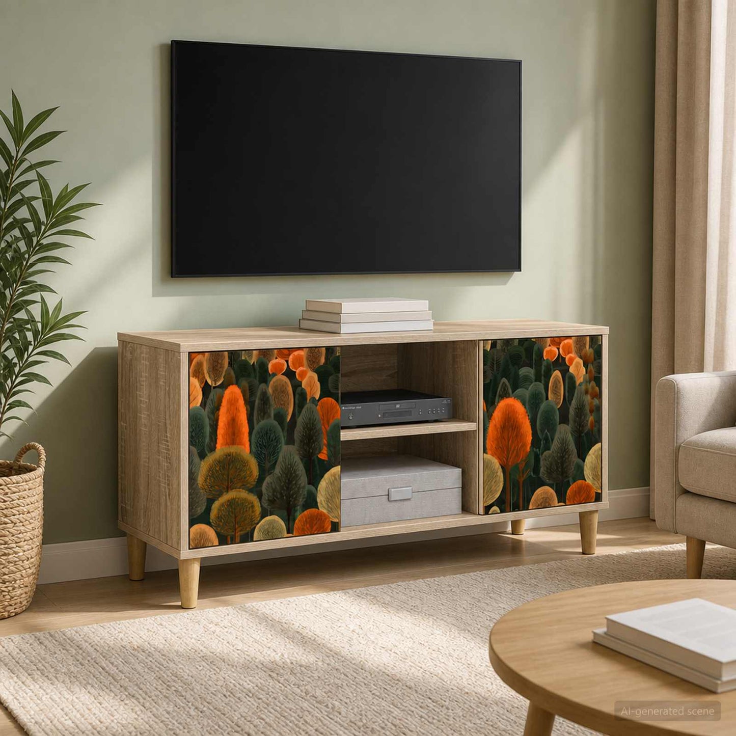 vidaXL TV Cabinet ZAANDAM 102 x 33 x 50 cm Sonoma Engineered Wood