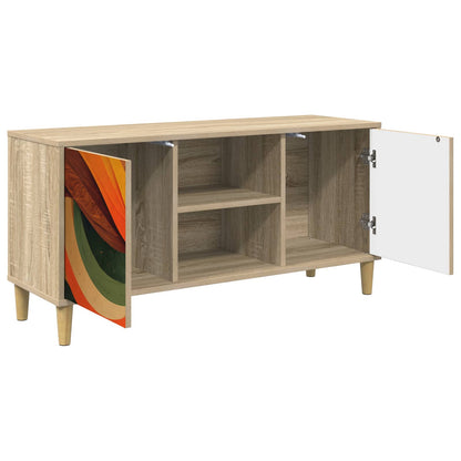 vidaXL TV Cabinet BONN 102 x 33 x 50 cm Sonoma Engineered Wood