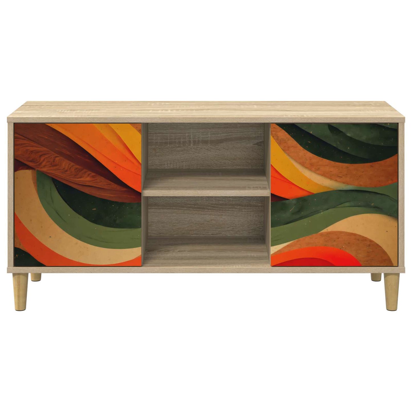 vidaXL TV Cabinet BONN 102 x 33 x 50 cm Sonoma Engineered Wood