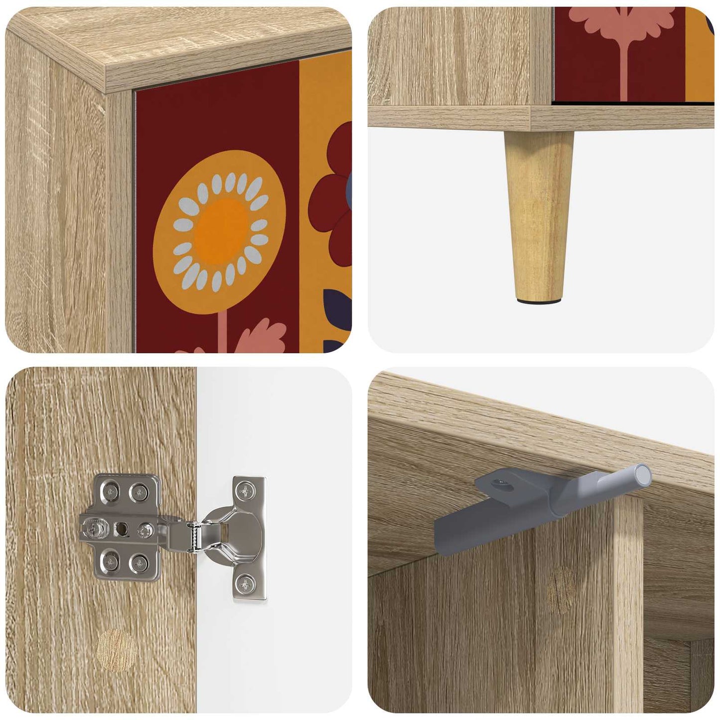 vidaXL TV Cabinet ESSEN 102 x 33 x 50 cm Sonoma Engineered Wood