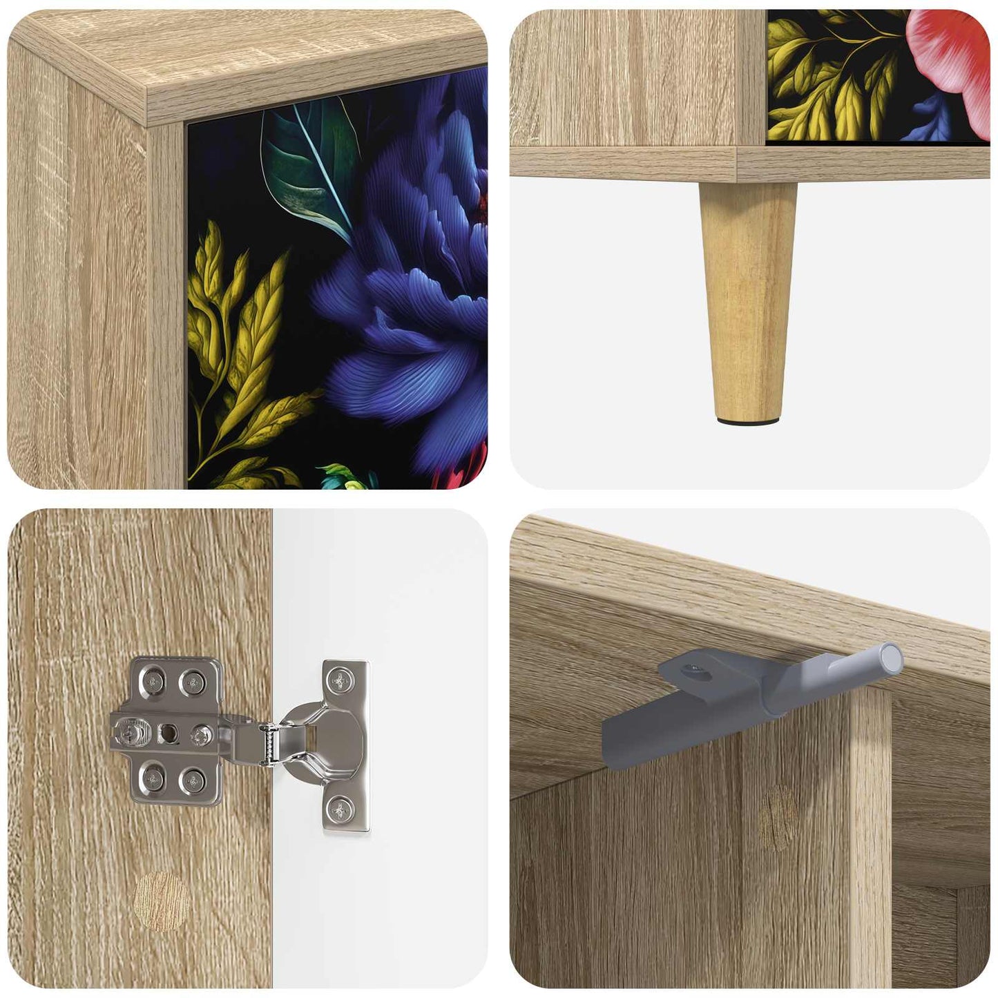 vidaXL TV Cabinet KIEL 102 x 33 x 50 cm Sonoma Engineered Wood