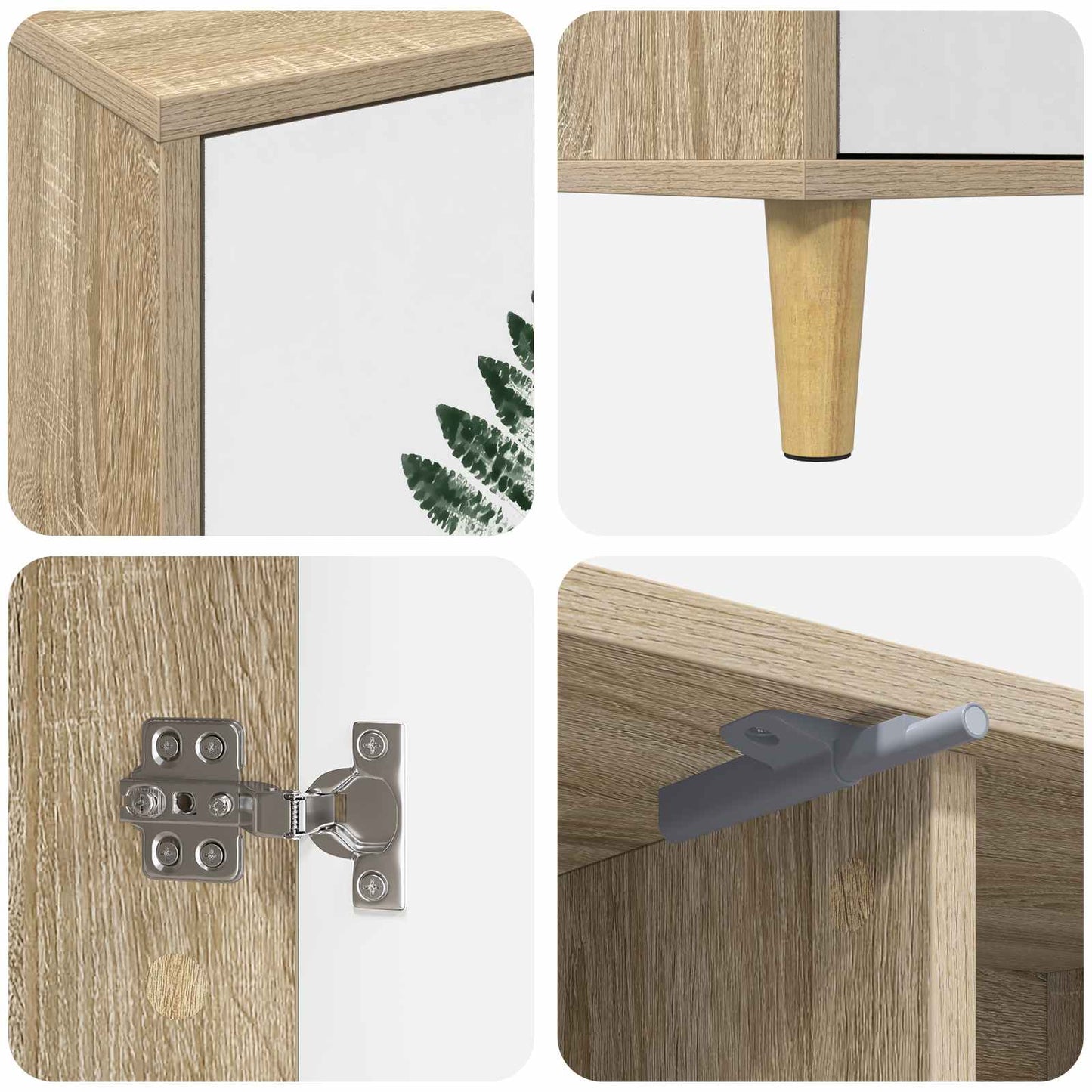 vidaXL TV Cabinet HANAU 102 x 33 x 50 cm Sonoma Engineered Wood