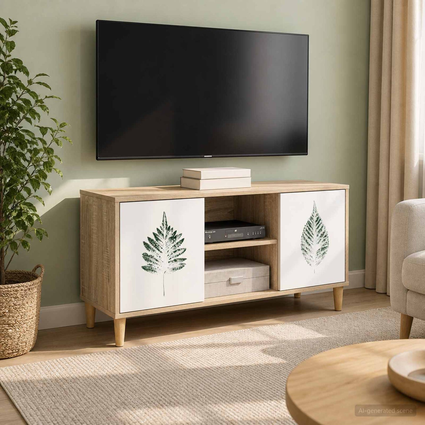 vidaXL TV Cabinet HANAU 102 x 33 x 50 cm Sonoma Engineered Wood