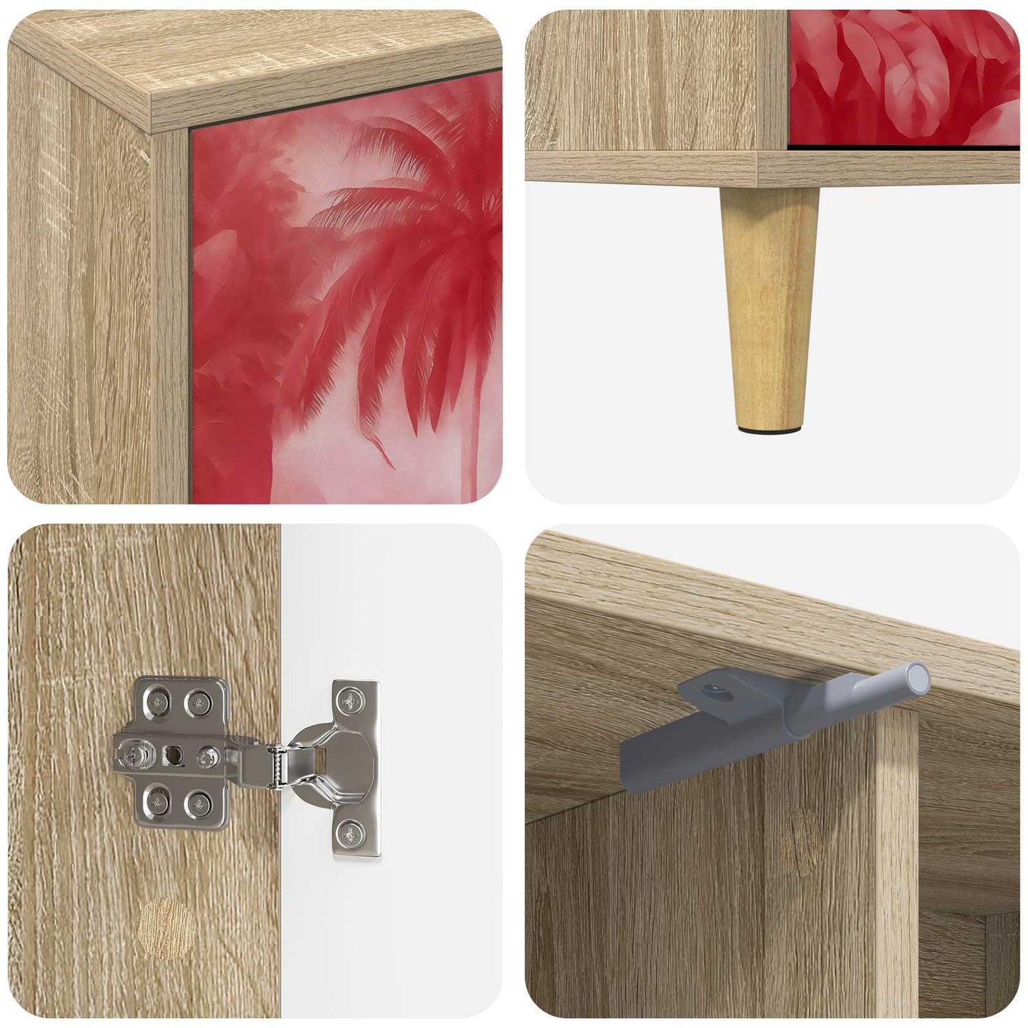 vidaXL TV Cabinet AACHEN 102 x 33 x 50 cm Sonoma Engineered Wood