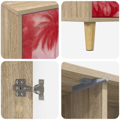 vidaXL TV Cabinet AACHEN 102 x 33 x 50 cm Sonoma Engineered Wood