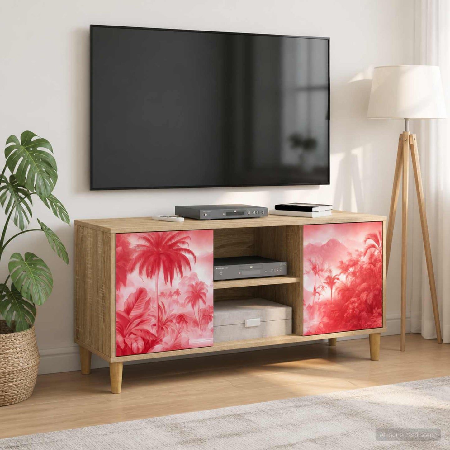 vidaXL TV Cabinet AACHEN 102 x 33 x 50 cm Sonoma Engineered Wood