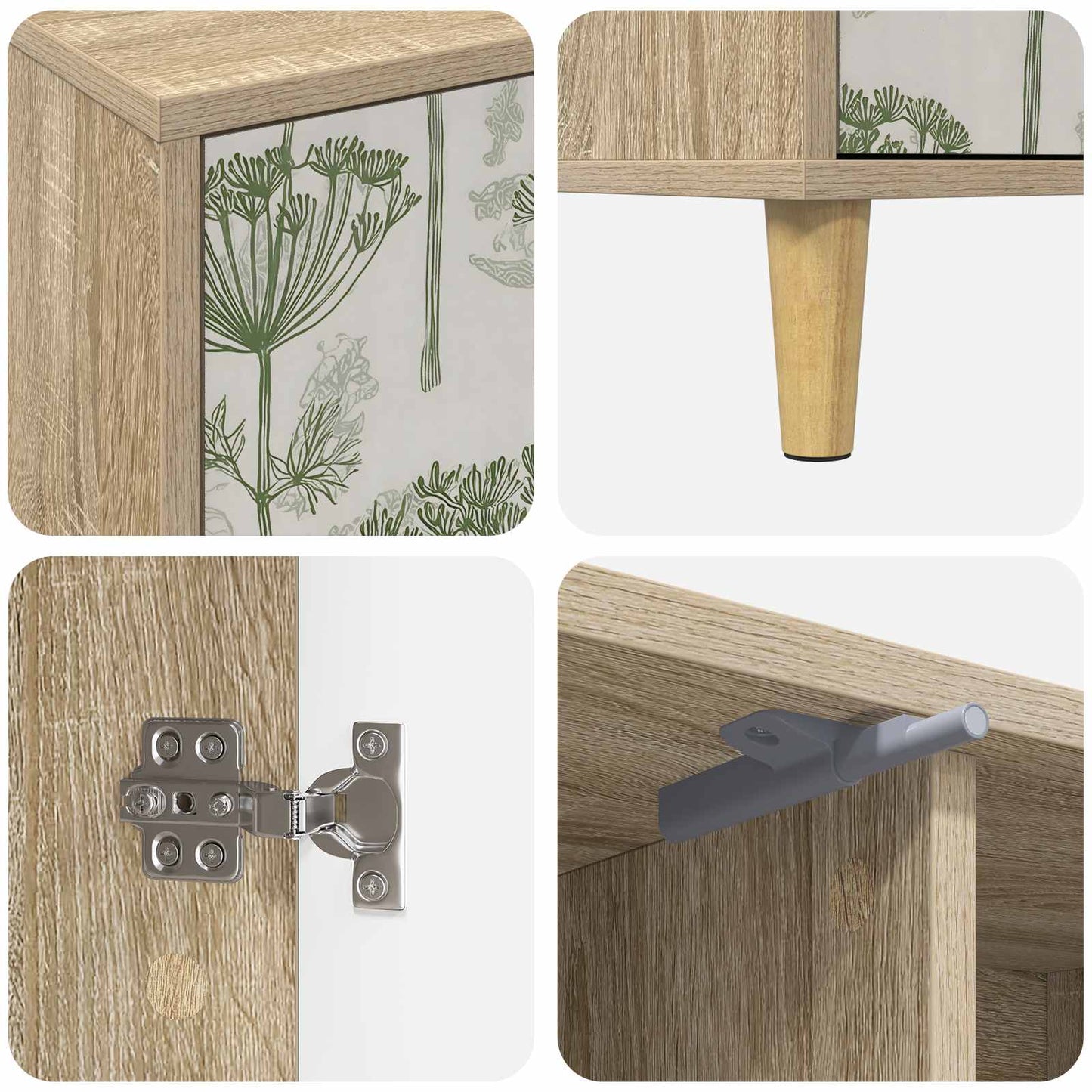 vidaXL TV Cabinet GOTHA 102 x 33 x 50 cm Sonoma Engineered Wood