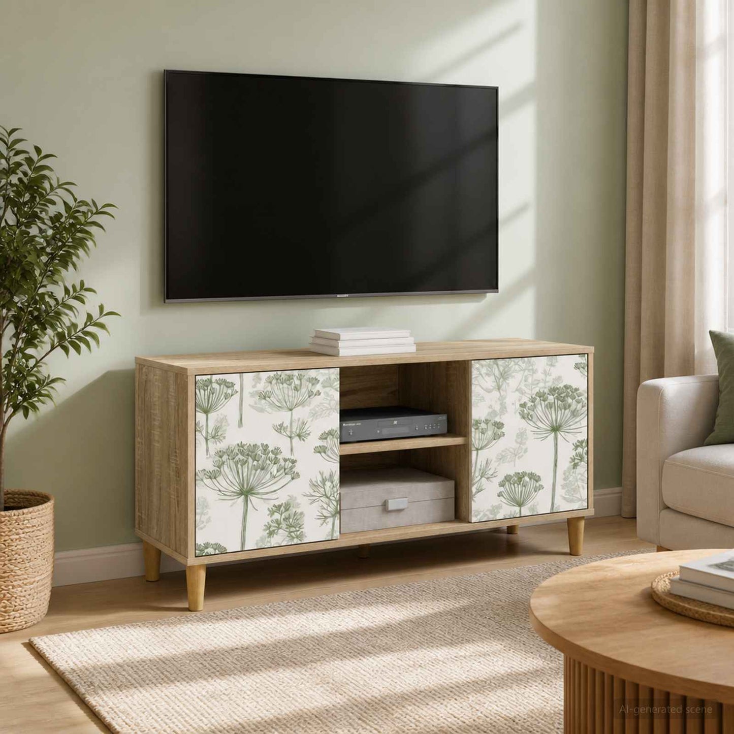 vidaXL TV Cabinet GOTHA 102 x 33 x 50 cm Sonoma Engineered Wood