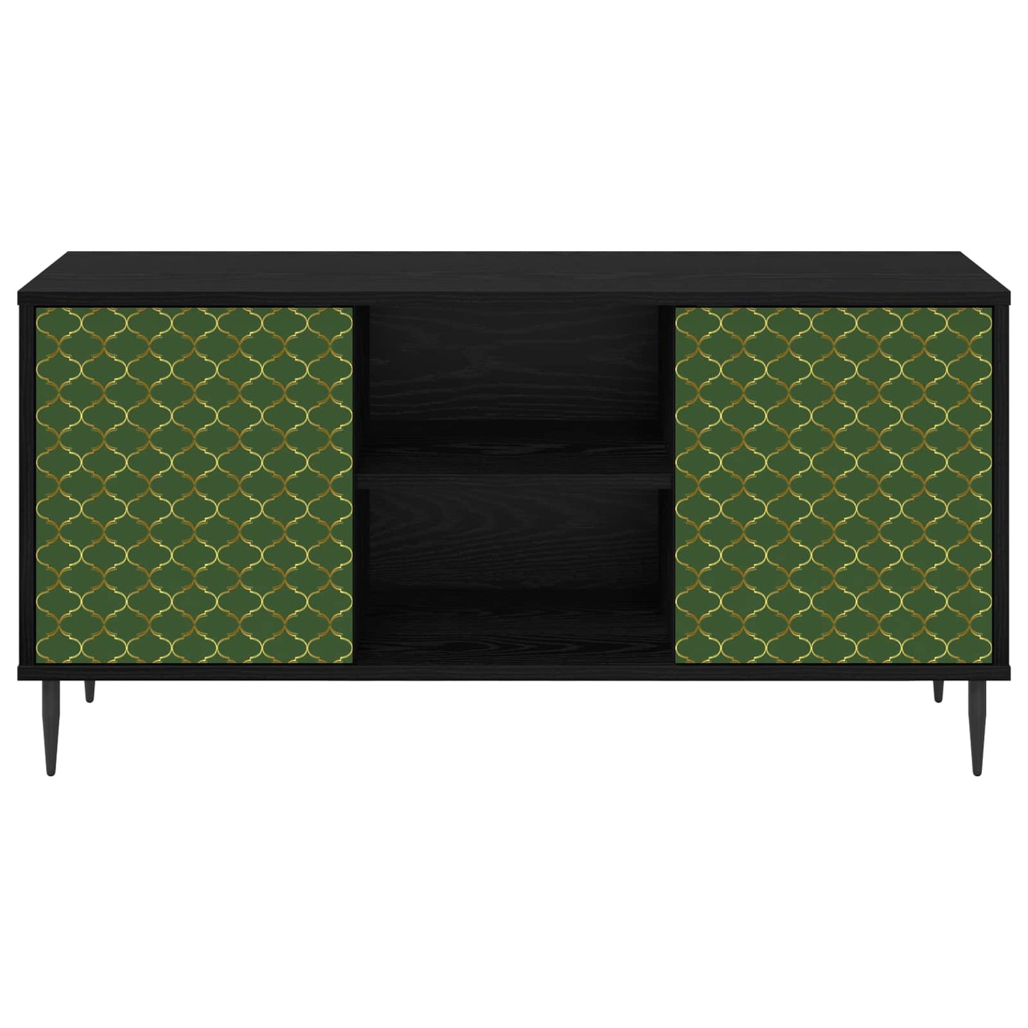 vidaXL TV Cabinet GELEEN 102 x 33 x 51 cm Black Oak Engineered Wood