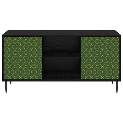 vidaXL TV Cabinet GELEEN 102 x 33 x 51 cm Black Oak Engineered Wood