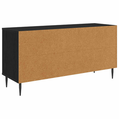 vidaXL TV Cabinet WIJHE 102 x 33 x 51 cm Black Oak Engineered Wood