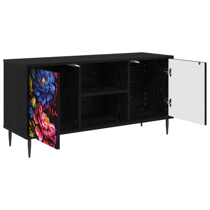 vidaXL TV Cabinet KIEL 102 x 33 x 51 cm Black Oak Engineered Wood