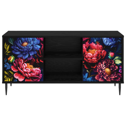 vidaXL TV Cabinet KIEL 102 x 33 x 51 cm Black Oak Engineered Wood