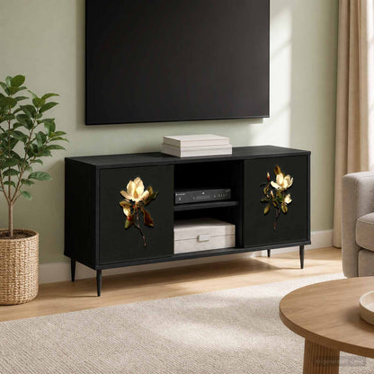 vidaXL TV Cabinet BREMEN 102 x 33 x 51 cm Black Oak Engineered Wood