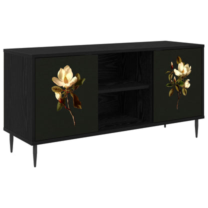 vidaXL TV Cabinet BREMEN 102 x 33 x 51 cm Black Oak Engineered Wood