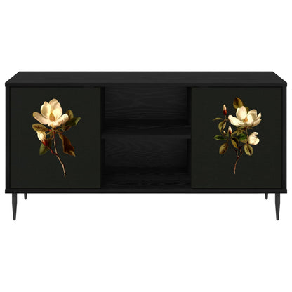 vidaXL TV Cabinet BREMEN 102 x 33 x 51 cm Black Oak Engineered Wood