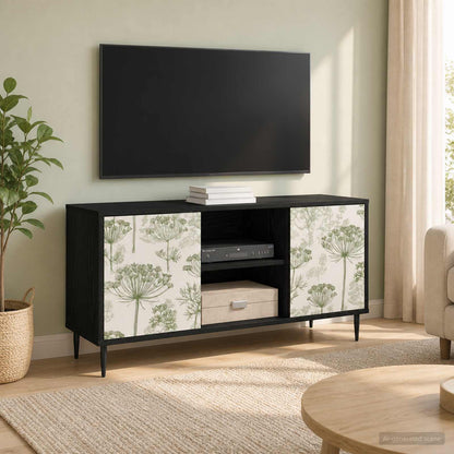 vidaXL TV Cabinet GOTHA 102 x 33 x 51 cm Black Oak Engineered Wood
