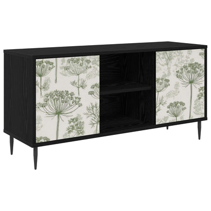 vidaXL TV Cabinet GOTHA 102 x 33 x 51 cm Black Oak Engineered Wood