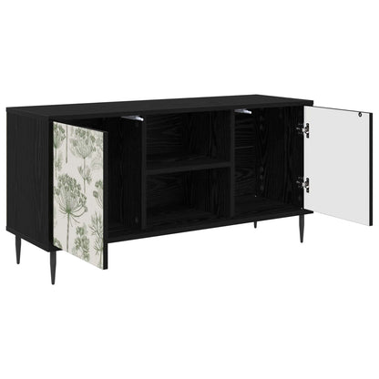 vidaXL TV Cabinet GOTHA 102 x 33 x 51 cm Black Oak Engineered Wood